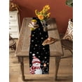 thumbnail image 5 of Black Snowman Christmas Burlap-Cotton Table Runner 70 Inches Long,Xmas Snowflake Birds Farmhouse Table Runners,Outdoor Dining Tablecloths Decor for Baby Shower Party Wedding 13x70, 5 of 9