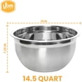thumbnail image 2 of YBM Home Stainless Steel Deep Mixing Bowl 15 inches Diameter - Silver, 14.5 Quart, 2 of 7