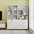 thumbnail image 5 of Costway 66" Tall Home 5 Tier Free Standing Bookshelf 2-Door Storage Cabinet Display Rack, 5 of 10
