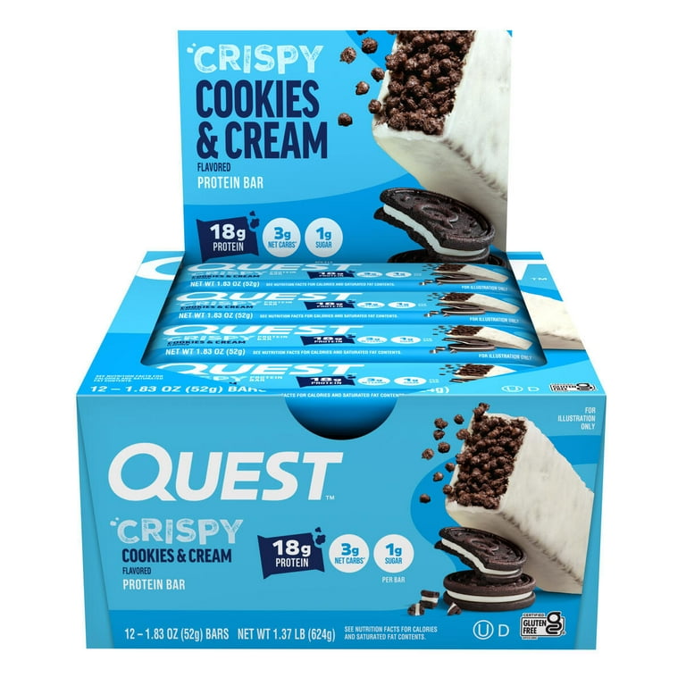 Quest Nutrition Hero Protein Bars, Cookies & Cream, Low Carb