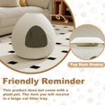 thumbnail image 4 of LEHOME Cat Litter Box Enclosure Hidden Litter Box Furniture with Removable Planter Top Vented Easy to Clean Multi-Functional for Living Room Indoor（White，19.69 * 19.61 * 18.43）, 4 of 8