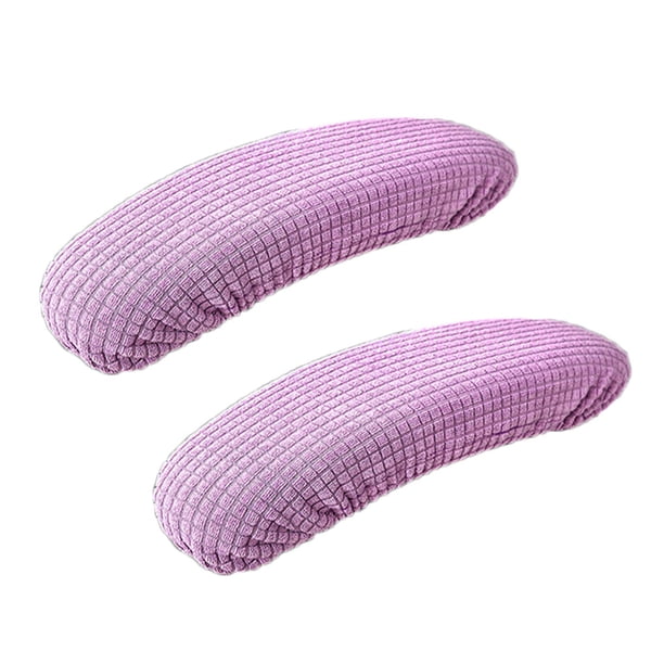 Naiovety Cubiertas elásticas para reposabrazos de silla de poliéster, suaves y cómodas, a prueba de polvo, fáciles de instalar, Cubiertas para muebles de jardín morado pálido