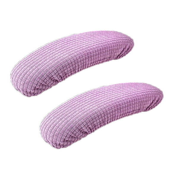 Injueey Funda elástica para reposabrazos de silla de oficina, lavable, resistente al desgaste, fácil de instalar, aspecto moderno Cubiertas para muebles de jardín morado pálido