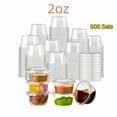 thumbnail image 2 of Condiment Cups with Lids, 500 Sets: 2 oz Disposable Small Plastic Containers for Salad Dressings, Sauce and Jello Shots, 2 of 6