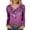 Dark Purple, variant on Fiaer V Neck Long Sleeve T Shirts for Women V Neck Oversized Tshirts Floral Printed Loose Fit Fashion Tops Dark Purple XL