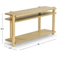 thumbnail image 2 of Safavieh Edisyn 3 Shelf Solid Wood Console Table in Natural, 2 of 11