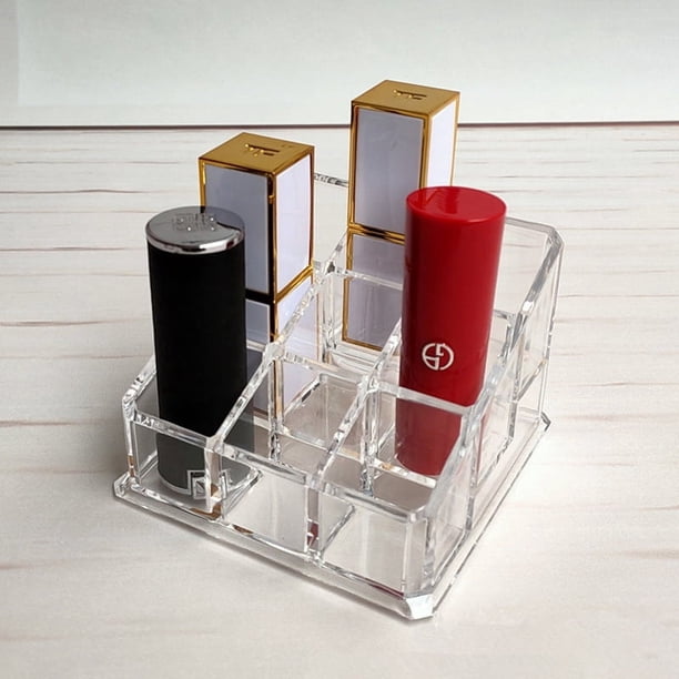 Caja de joyería para lápiz labial cosmético, 16-28 rejillas, soporte para brochas de maquillaje, caja de almacenamiento para lápiz labial, organizador de maquillaje acrílico, estuche de almacenamient