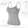 thumbnail image 5 of Women's Basic Cotton Camisole Shelf Bra Spaghetti Straps Tank Top, 5 of 5