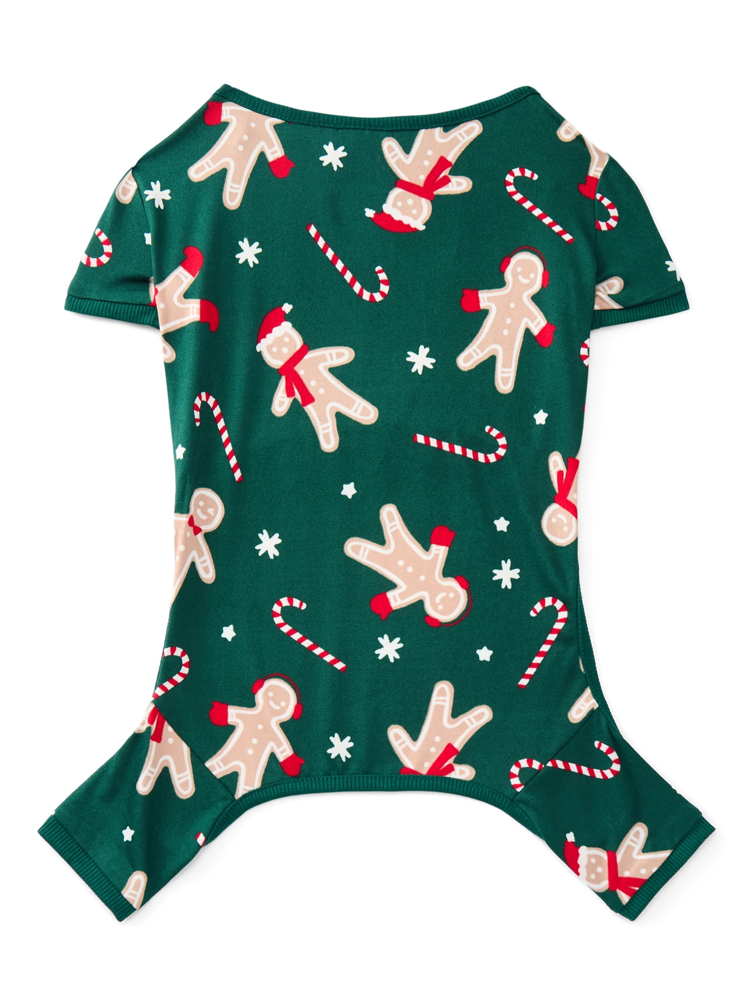 Holiday Time Pet Matching Family Gingerbread Cookie Pajamas, 1-Piece, Sizes XS-2X