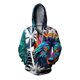 thumbnail image 3 of Sudadera con capucha y cuello redondo informal para hombre, cómoda y moderna, con estampado digital 3D de lobo, 3 of 5