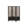 New Traditional WOOD THREE PANEL SCREEN -BROWN