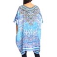 thumbnail image 2 of Sakkas Sira Women's Casual Short Sleeve Loose Pullover Mid-Long Oversize Top Tunic - IW238-White - One Size, 2 of 5