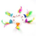 thumbnail image 4 of Juguete para gatos de peluche, pequeño ratón, pluma de siete colores, divertido juguete para gatos, peluche con sonido, ratón grande, juguete para gatos que se hacen escuchar a sí mismos, 4 of 6