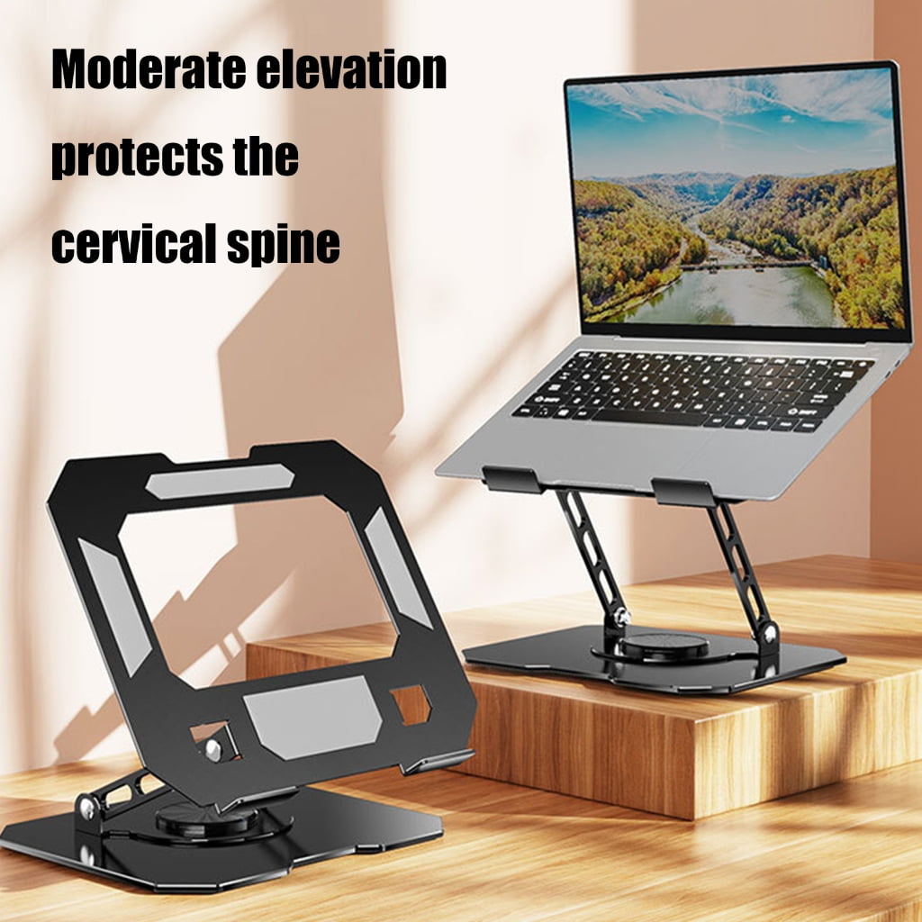 WINDLAND Laptop Stand for Desk Adjustable Height 360 Rotating Ergonomic Laptop Risers