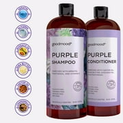 GoodMood Purple Shampoo and Conditioner Set For Blonde, Gray, Platinum Hair & Color Treated Hair, Paraben Free, 2x16oz