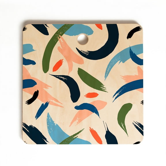 Society6 Marta Barragan Camarasa Brushstrokes 019 Square Cutting Board, 11.5" x 11.5"
