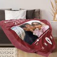 thumbnail image 4 of AISENIN Custom Blanket with Picture Photo Text for Couple Customized Blanket Personalized Fleece Throw Blanket for Birthday Anniversary Christmas Father Mother Valentines Day Gift, 4 of 5