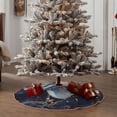 thumbnail image 6 of Balery Blue Golden Dream Lotus Printed Christmas Tree Skirt , Merry Christmas Party Christmas Tree Decoration,Adjustable Tree Skirt-30", 6 of 8