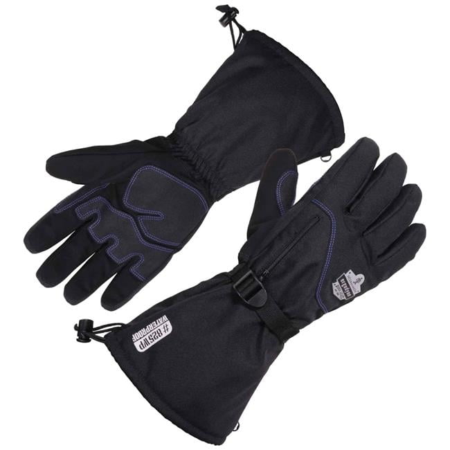 ProFlex 17603 Thermal Waterproof Winter Work Gloves, Black Medium