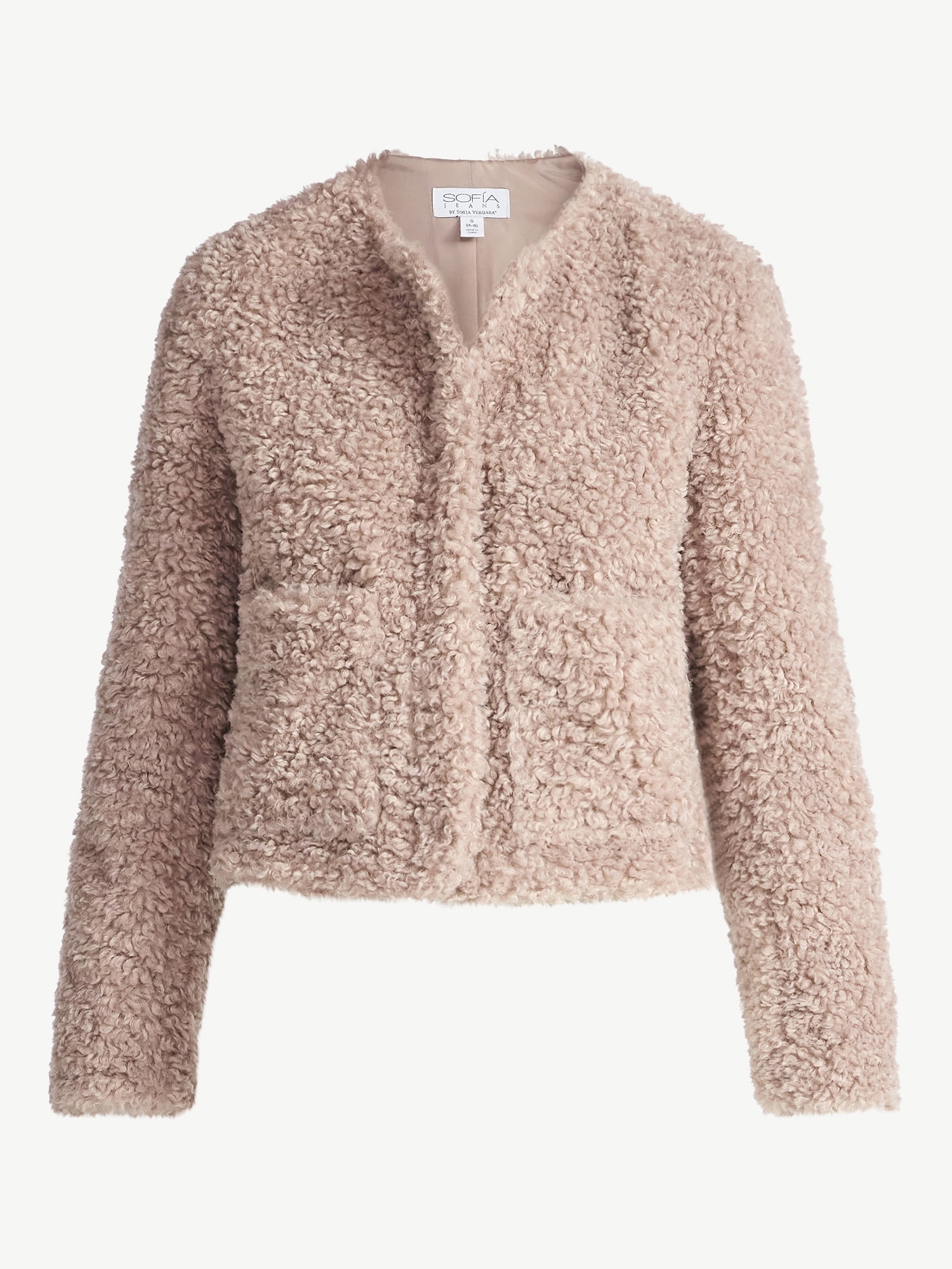 Sofia by Sofia Vergara Women's Faux Fur Cropped Jacket, Sizes XS-XXXL