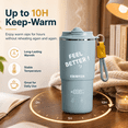 thumbnail image 4 of Temperature Control Heated Coffee Mug Smart Self Heating Travel Mug 14 Oz,Controlled Warmer Keep Coffee Hot Fast for Home, Office and Commute, 4 of 8