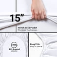 thumbnail image 3 of Utopia Bedding Queen Fitted Sheets - Bulk Pack of 20 Bottom Sheets - Soft Brushed Microfiber - Deep Pockets - Shrinkage & Fade Resistant - Easy Care (White), 3 of 6