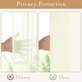 thumbnail image 7 of NICETOWN Privacy Sheer Curtains for Windows, Non-See-Through Sheer Curtains Light Filtering Living Room Curtains Back Tab Sheer Curtain Panels, Beige, 52"x96", 1 Pair, 7 of 7