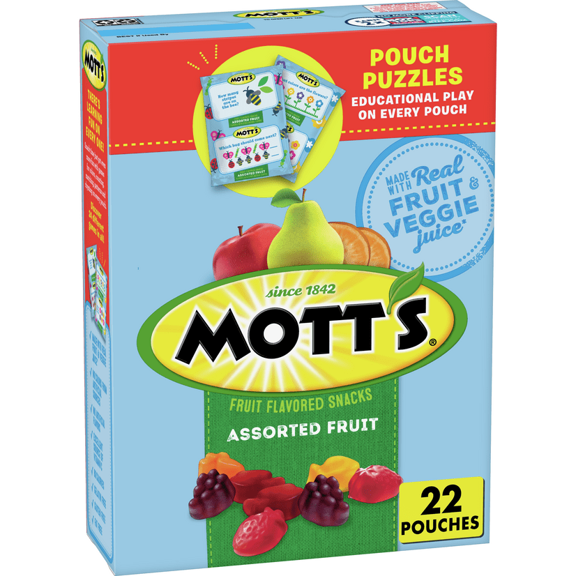 Mott's, Assorted Fruit Snacks, Gluten Free, 17.6 oz