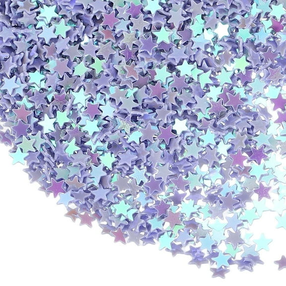 Uxcell 1.94oz(55g) Star Glitter Confetti, 3mm Art Craft Glitter Holographic Sequins Table Confetti Laser Sequins for Crafts DIY Nail and Party Wedding Festival Decoration, Light Purple