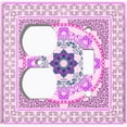 thumbnail image 4 of Metal Light Switch Plate Cover Elegant Pink Mandala Floral Rug Tile Pattern TIL073, 4 of 13