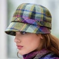 thumbnail image 5 of Ladies Purple And Green Plaid Flapper Hat Made By Mucros Weavers, 5 of 5