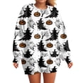 thumbnail image 6 of Duqingm Halloween Shirts for Women 2026 Long Sleeve Funny Graphic T-Shirt Casual Crewneck Tunic Tops Halloween Costumes Adult,XL, 6 of 7