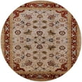 thumbnail image 1 of Ahgly Company Indoor Round Mid-Century Modern Mahogany Brown Oriental Area Rugs, 3' Round, 1 of 6