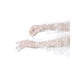 thumbnail image 4 of Guantes de encaje extra largos para mujer Inspire Chic, con puños acampanados, de dedos completos, transparentes con lunares, talla única, lunares grandes blancos, 4 of 6