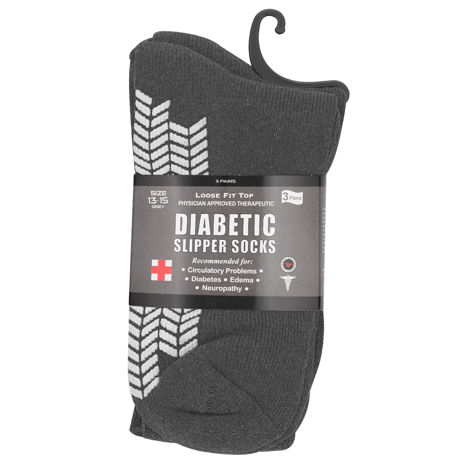 Personal Touch Diabetic Socks Unisex Non Skid Hospital Loose Fitting