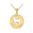 thumbnail image 1 of 14K Yellow Gold MY BEST FRIEND Dog Disc Pendant Necklace with Chain, 1 of 4