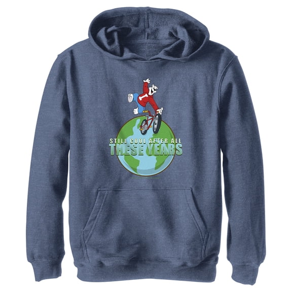 Boy's ICEE Bear Still Cool After All These Years  Pull Over Hoodie Navy Blue Heather Small