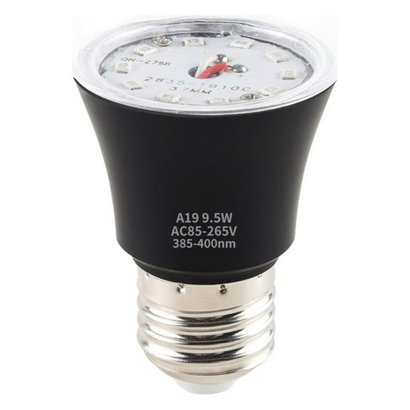 UV Black Light High Brightness Energy-saving High-Durability Heat-Resistant Enhance Atmosphere 9.5W Glow in The Dark Blacklight Party Bulb for Home