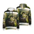 thumbnail image 6 of Bingfone Deep Forest Stone Green Dragon Men's Drawstring Hoodie Long Sleeve Pocket Sweatshirts-4X-Large, 6 of 6