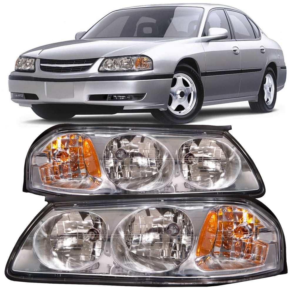 For Chevy Impala Black OE Replacement Headlights Front Headlamps Driver/Passenger Left Right Pair New 