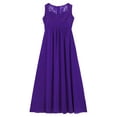 thumbnail image 4 of YONGHS Kids Girls Wedding Bridesmaid Dress Lace Chiffon Maxi Long Gown 4-16, 4 of 7