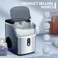 Auseo Nugget Ice Maker Countertop, Portable Ice Maker Machine with Self