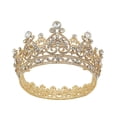 thumbnail image 4 of OHOIOLLA 1Ud Rhinestone Crown Dorado Para Bodas Con Y Detalle Exquisito En Aleación, 4 of 8