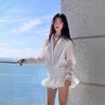 thumbnail image 1 of Women Renee Ruffled Mini Melrose Shirt Dress, 1 of 5