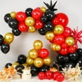 thumbnail image 3 of Red Black Balloon Arch Kit,Balloon Garland with Black Red Star Foil Balloons Metallic Gold Balloons for Birthday Baby Shower Wedding Engagement Anniversary Party Decorations, 3 of 13
