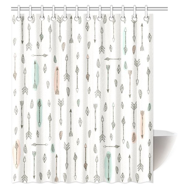 Download MYPOP Arrow Decor Shower Curtain, Horizontal Pattern of ...