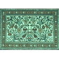 thumbnail image 1 of Ahgly Company Indoor Rectangle Persian Turquoise Blue Traditional Area Rugs, 4' x 6', 1 of 4