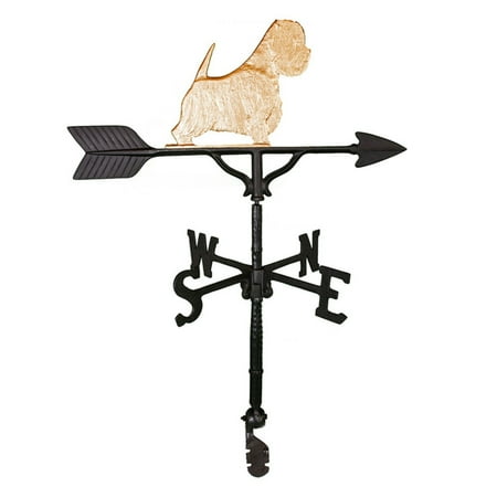 Gold West Highland White Terrier Weathervane - 32 in.