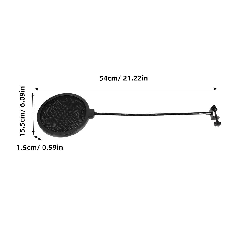 Raindrops Mic Pop Filter Shield Black Metal Plastic Mesh for Clear Sound Handheld Microphone Use 2Pcs