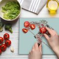 thumbnail image 3 of Sports Cutting Board, Cretaive Image Ice Hockey Player Man Silhouette with Stick and Written Words, Decorative Tempered Glass Cutting and Serving Board, in 3 Sizes, by Ambesonne, 3 of 5